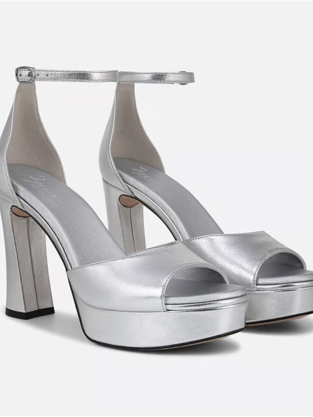 27 Edit by naturalizer delphie platform silver sandals new  sz 7m